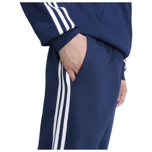 Adidas Ανδρικό παντελόνι φόρμας Essential 3-Stripes Fleece Tapered Open-Hem Pants
